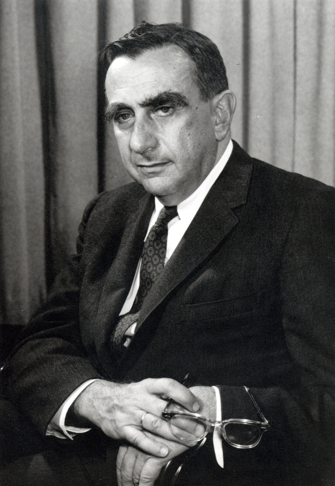 Portrait photograph of physicist Edward Teller, 1958